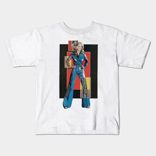 The Bionic Woman Cut-Away View Kids T-Shirt by RetroZest